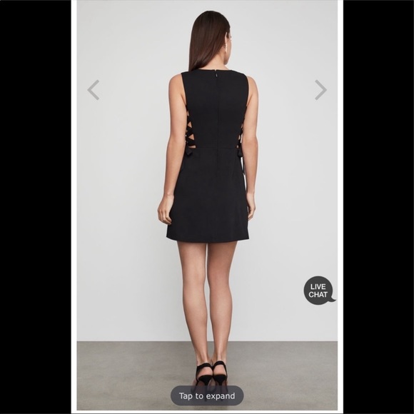 BCBG kaylie V neck dress with lace up sides. SZ 0 - Picture 3 of 4